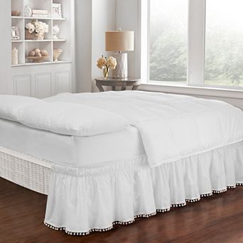 EasyFit Pom Pom Fringe Bedskirt