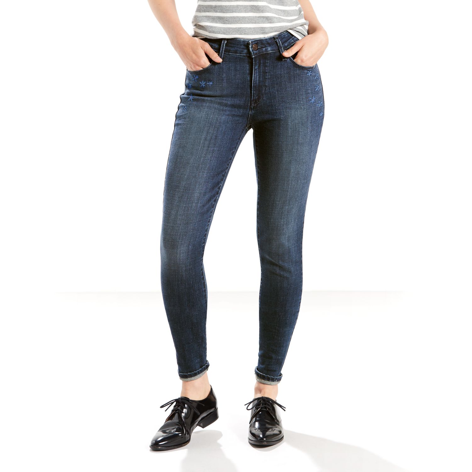 levi mid rise skinny jeans