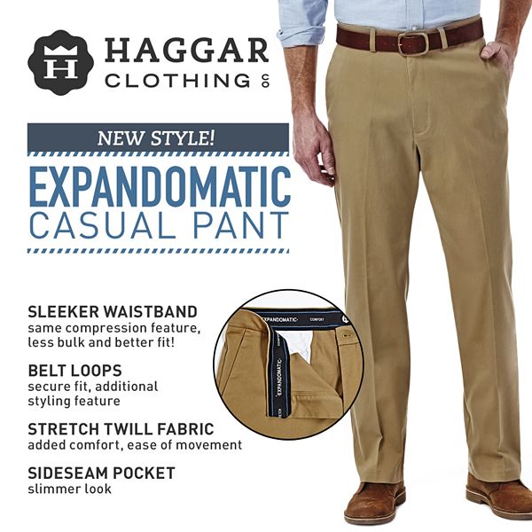 Men's Haggar Expandomatic Stretch ClassicFit Casual Pants