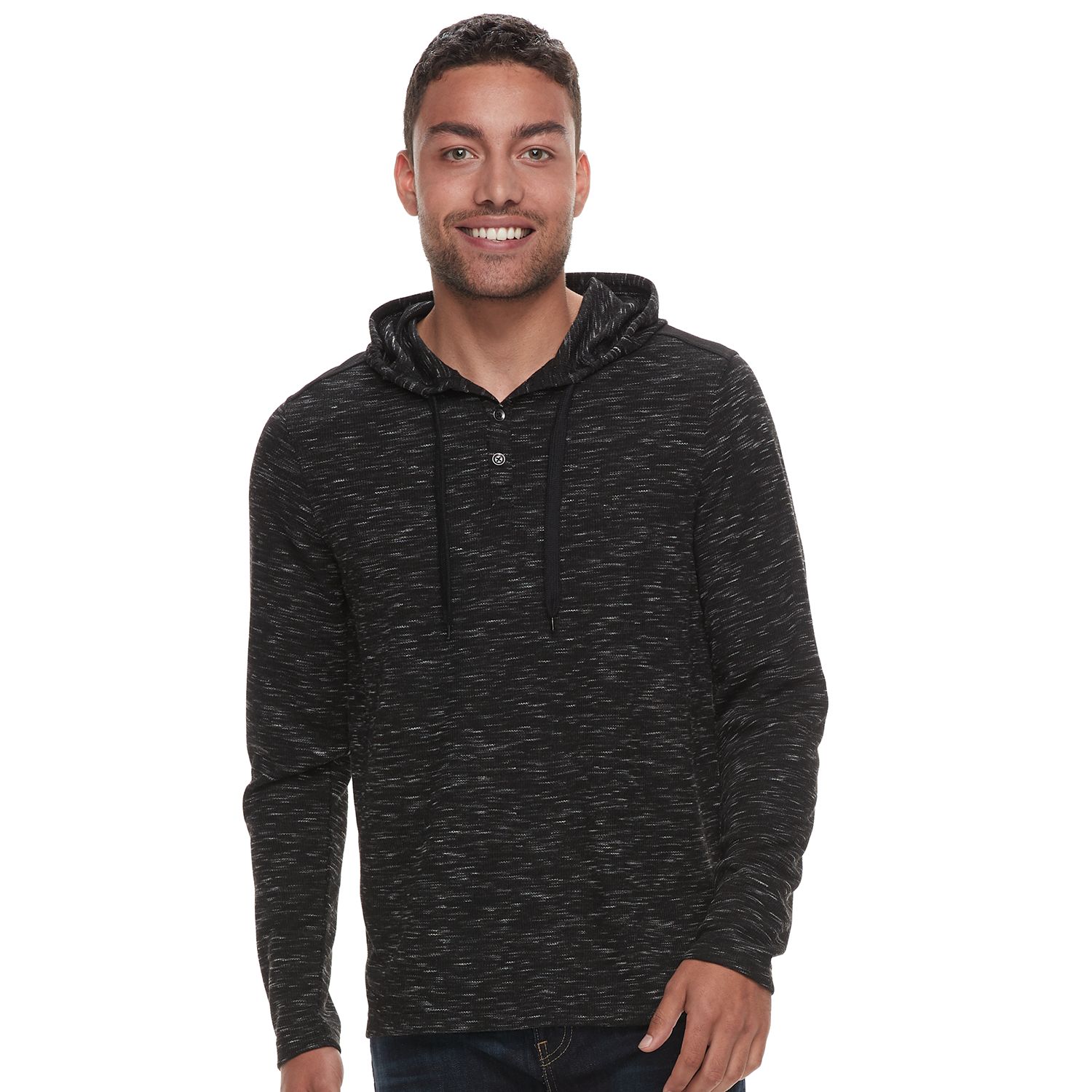 men's hooded thermal shirt