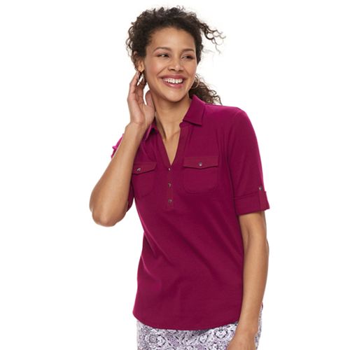 croft and barrow womens polo shirts