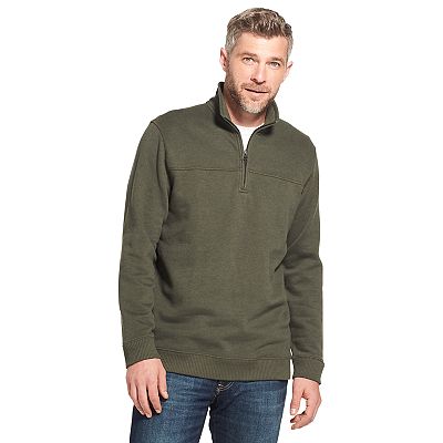 Men s Arrow Saranac Classic Fit Fleece Quarter Zip Pullover Sweater