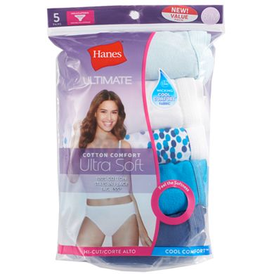 Hanes Ultimate 6-pk. Ultra Soft Cotton Comfort Hi-Cut Briefs 43HUC6