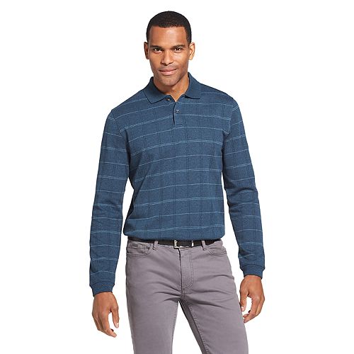 Men's Van Heusen Flex Classic-Fit Windowpane Polo