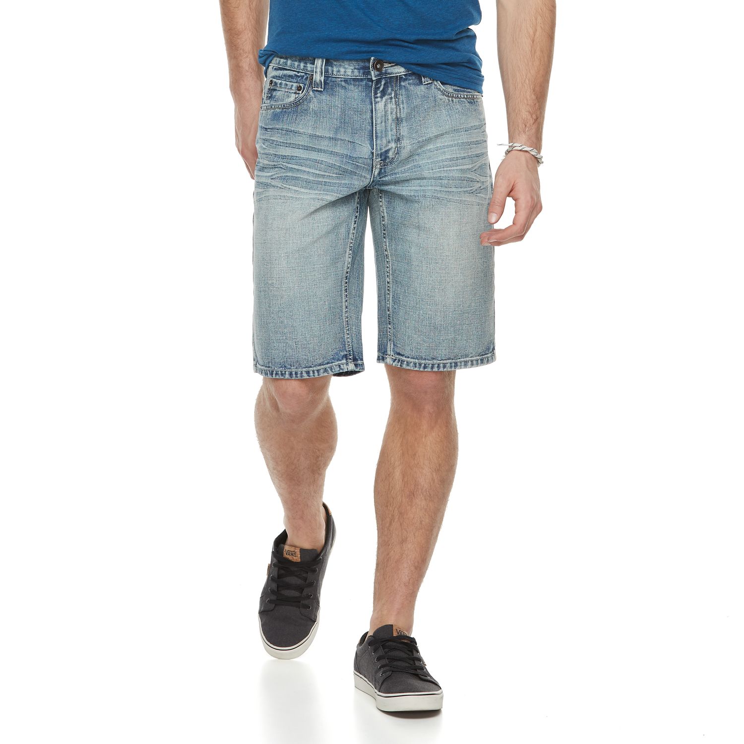 mens loose fit jean shorts