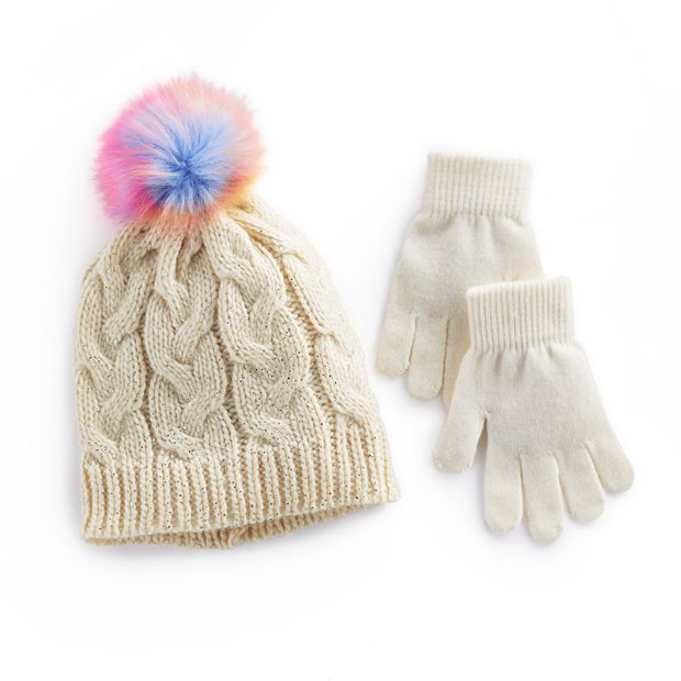 Rainbow Faux Fur Pom Pom