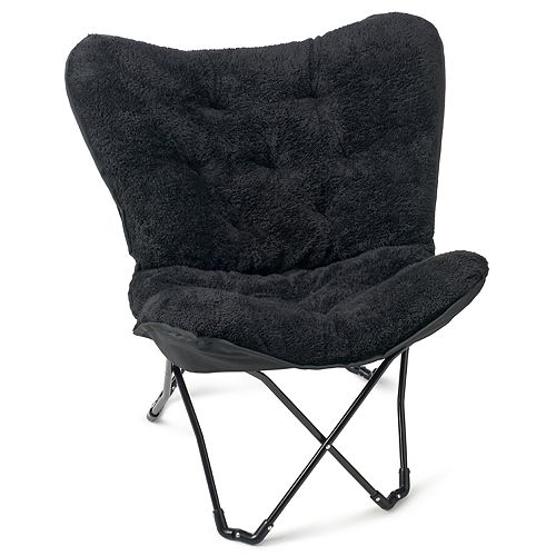 Simple by Design Sherpa Memory Foam Butterfly Chair