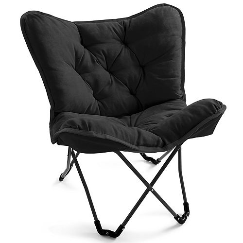 Simple By Design Sherpa Memory Foam Butterfly Chair
