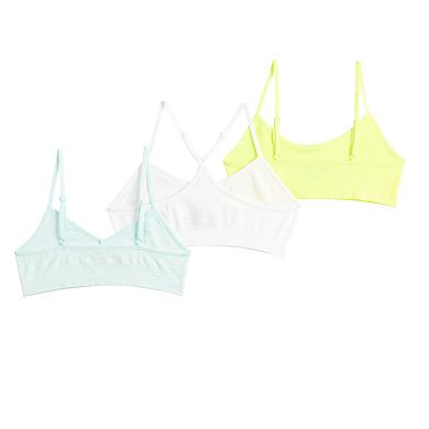 Girls 7-16 Maidenform 3-pack Beginner Crop Bras