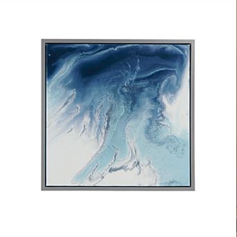 Madison Park Blue Lagoon 2 Abstract Framed Canvas Wall Art 2 pc Set
