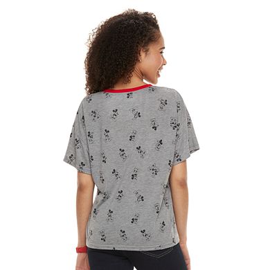 Disney's Mickey & Minnie Mouse Juniors' All-Over Graphic  Tee