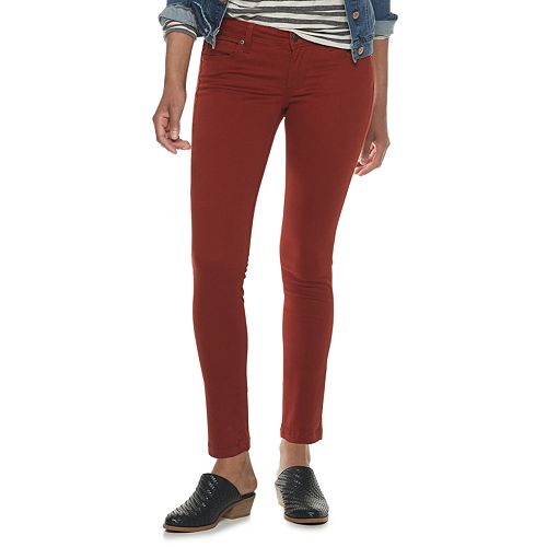 Petite SONOMA Goods for Life™ Sateen Mid-Rise Skinny Pants