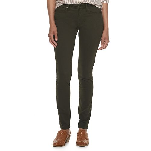 Women's SONOMA Goods for Life™ Petite Sateen Mid-Rise Skinny Pants