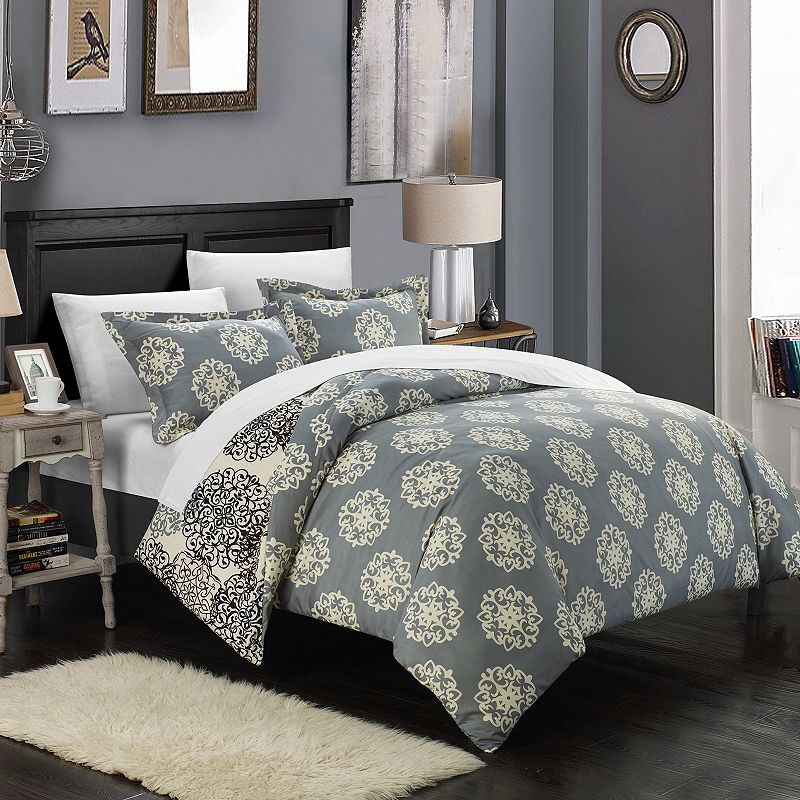 Jerome Duvet Cover Set, Light Grey, Twin