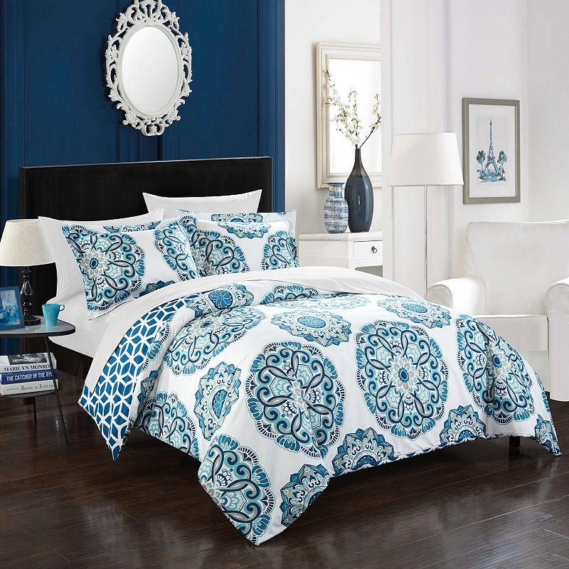 Ibiza Duvet Cover Set, Blue, Full/Queen