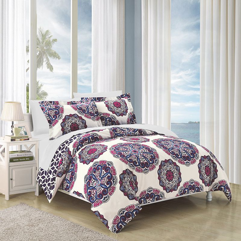 61617411 Ibiza Duvet Cover Set, Blue, King sku 61617411