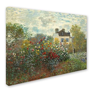 Trademark Fine Art The Artists Garden In Argenteuil Canvas Wall Art