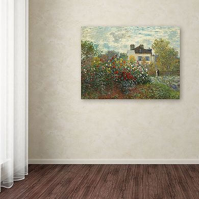 Trademark Fine Art The Artists Garden In Argenteuil Canvas Wall Art