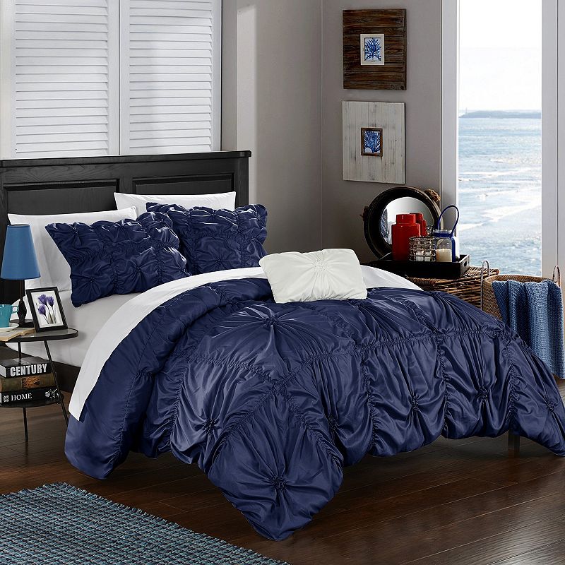 73573316 Hamilton 4-piece Duvet Cover Set, Blue, Queen sku 73573316