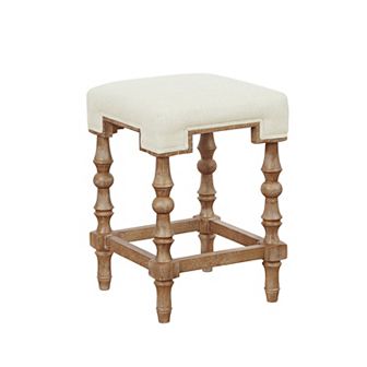 Linon Shelly Rustic Backless Counter Stool