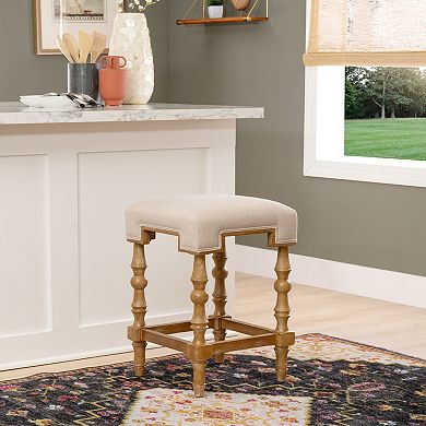 Linon Shelly Rustic Backless Counter Stool