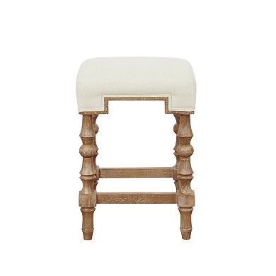 Linon Shelly Rustic Backless Counter Stool