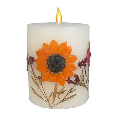 Sonoma Goods For Life® Falling Leaves 4" x 3.25" Pillar Candle 