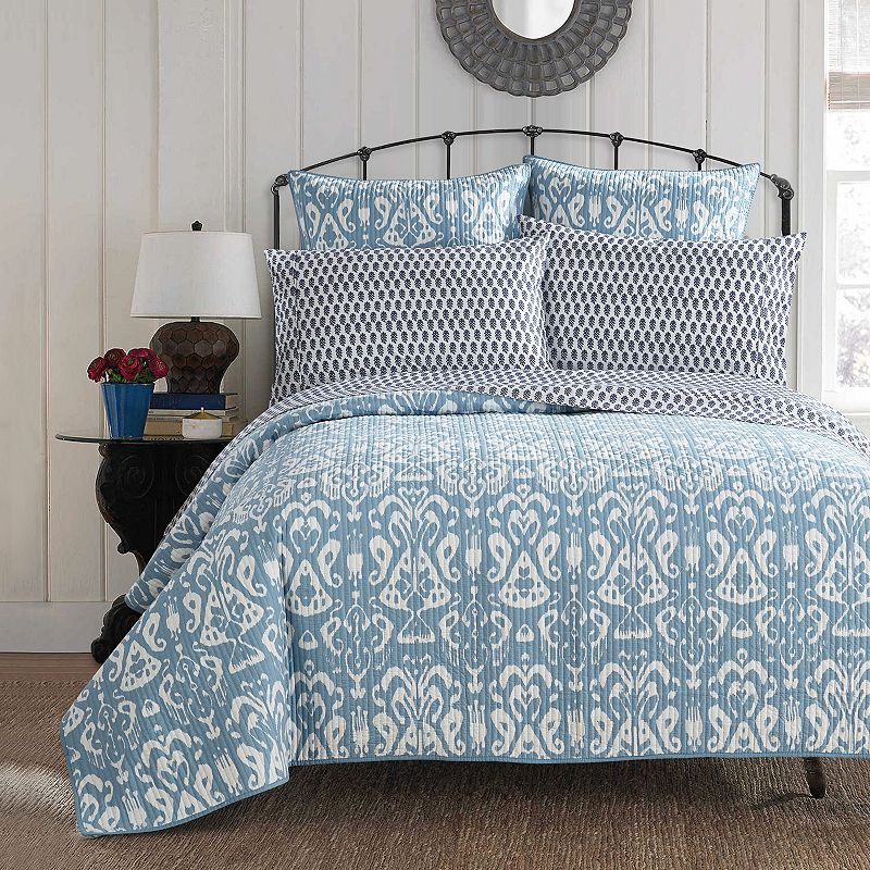 61734959 Chic Home Magical Medallion Quilt, Blue, Full/Quee sku 61734959