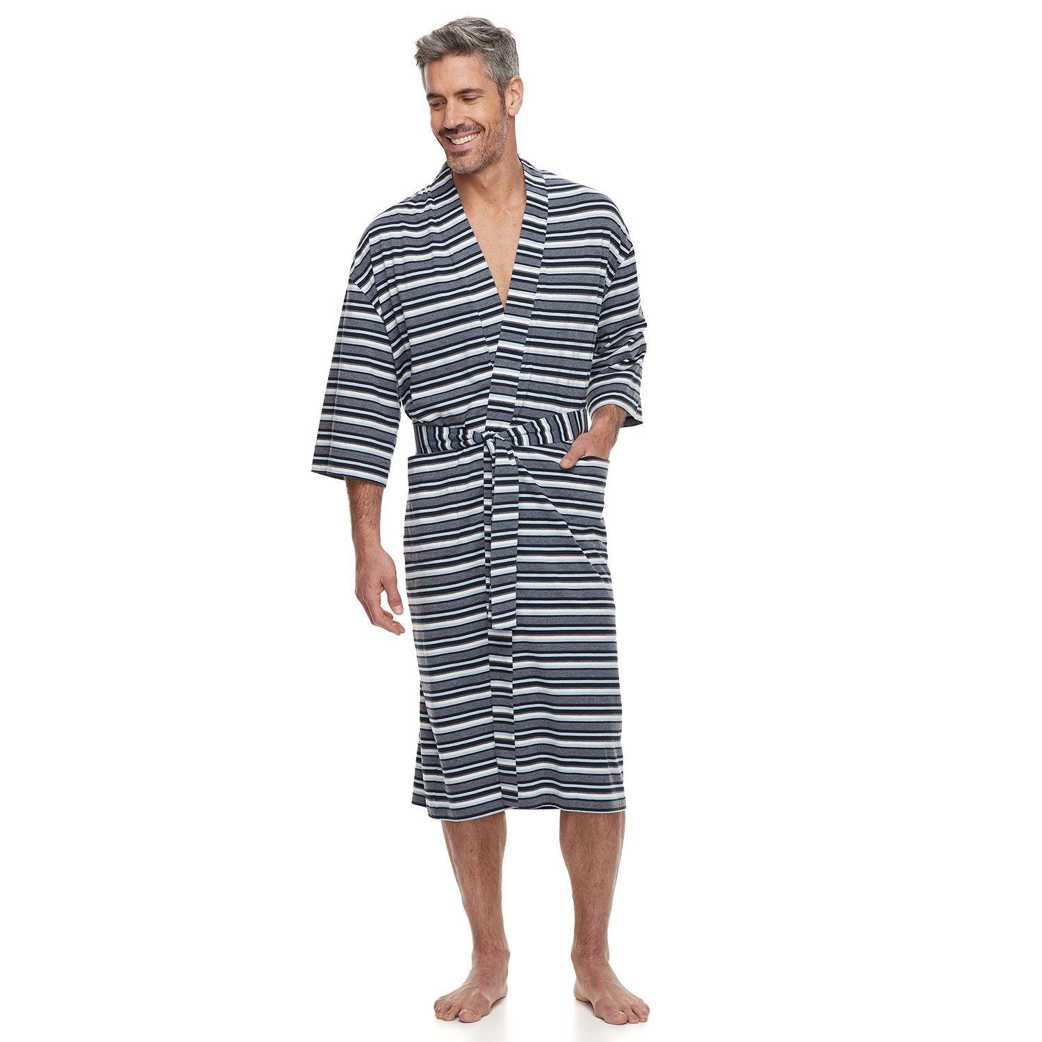 jersey knit bathrobe