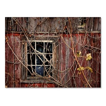 Trademark Fine Art Old Barn Window Canvas Wall Art