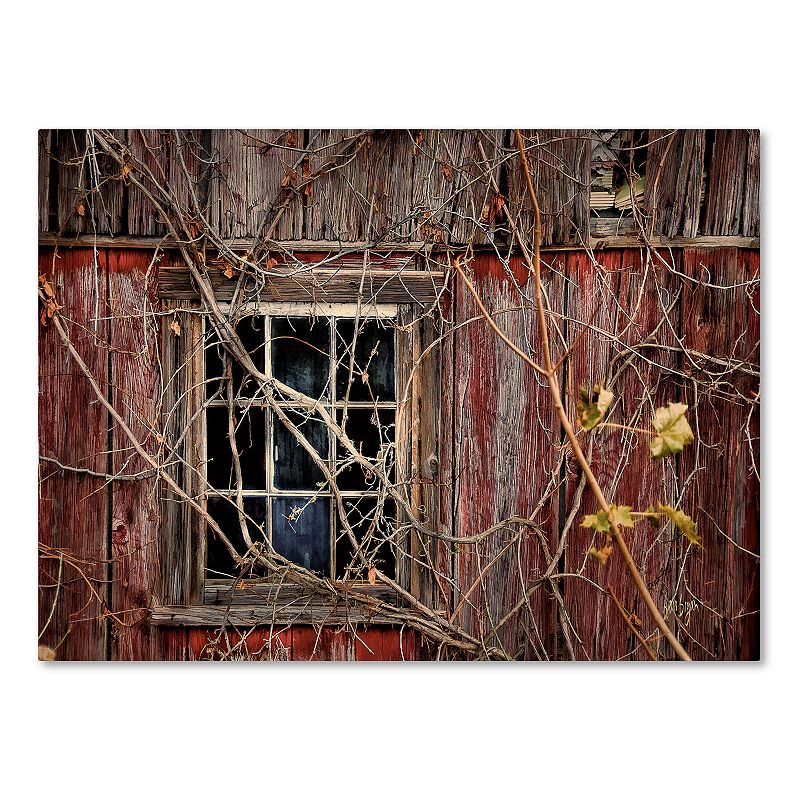 Trademark Fine Art Old Barn Window Canvas Wall Art, Multicolor