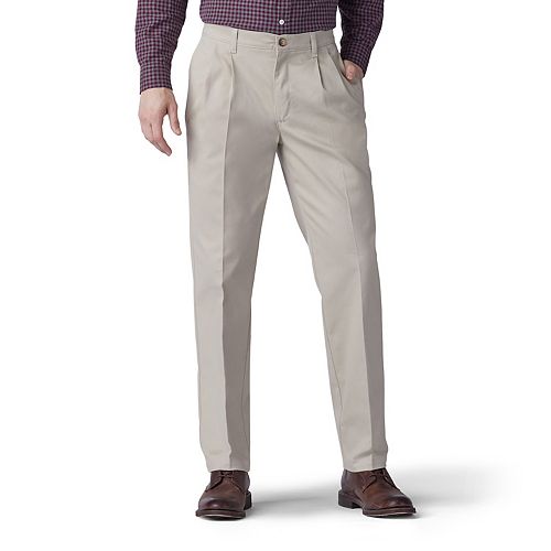 Men S Lee Total Freedom Relaxed Fit Comfort Stretch Pleated Pants
