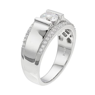 Men's Sterling Silver Cubic Zirconia Ring