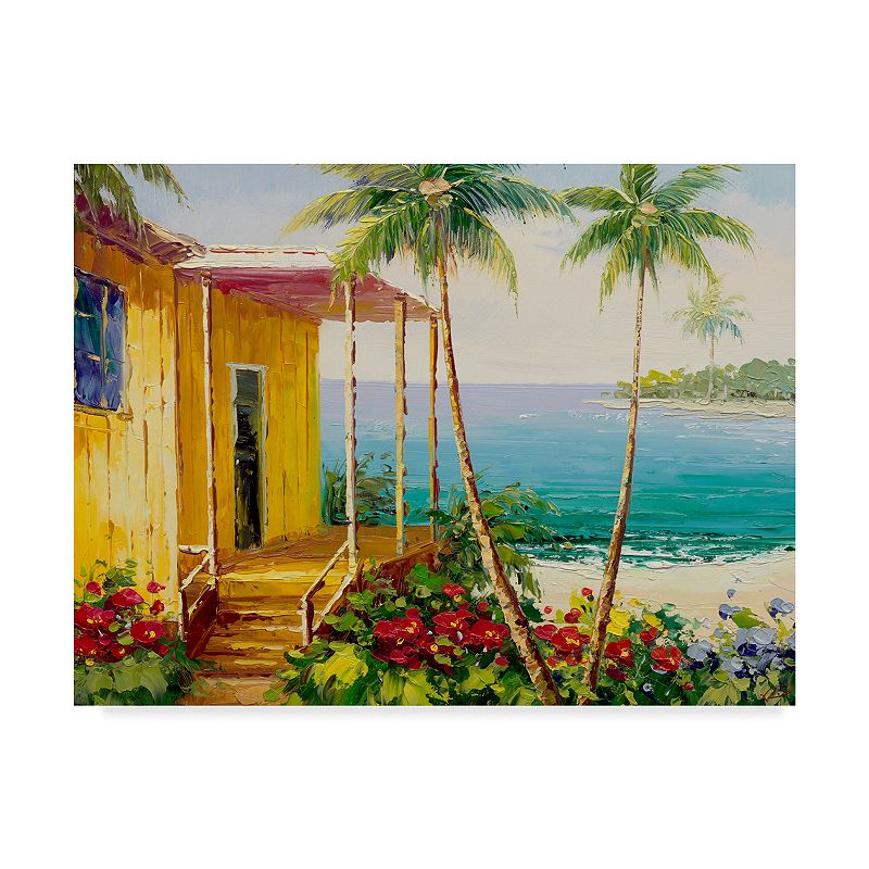 Trademark Fine Art Key West Villa Canvas Wall Art, Multicolor, 47X35