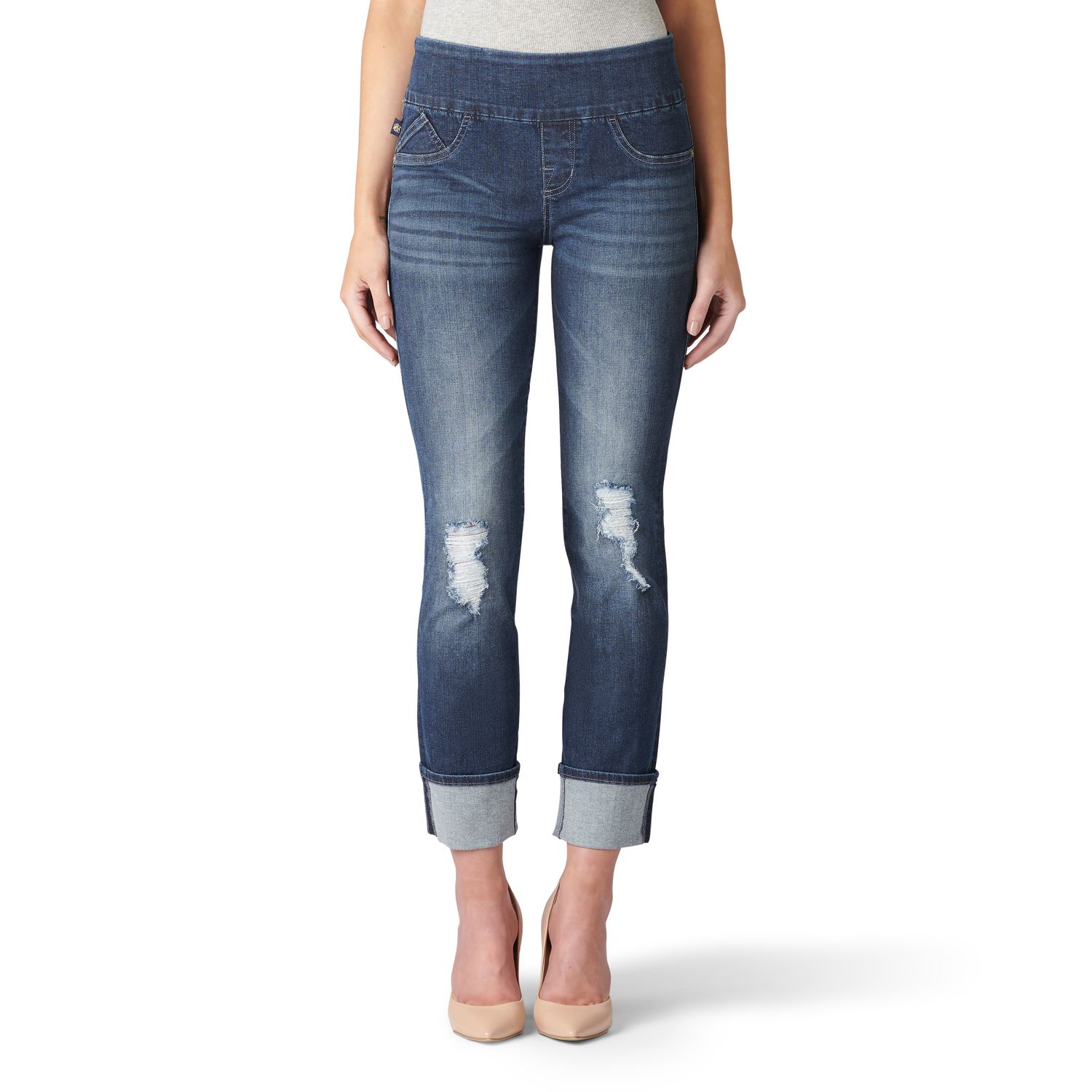 Fever Midrise Pull-On Straight Leg Jeans