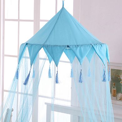 Casablanca Kids Harlequin Sheer Collapsible Hoop Bed Canopy