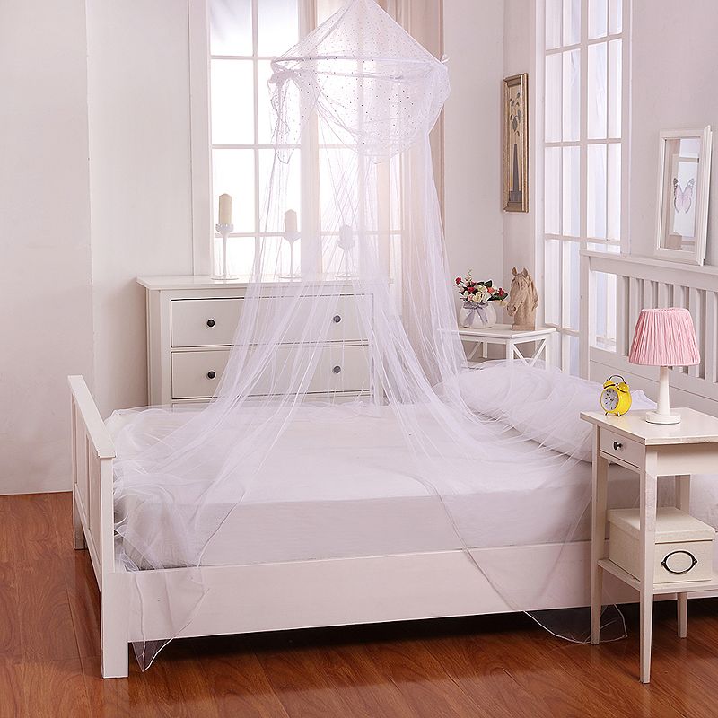 Casablanca Kids Raisinette Sheer Collapsible Hoop Bed Canopy, White, OTHER