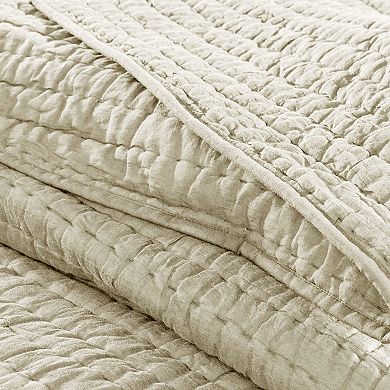 Madison Park Signature Serene 3-Piece Cotton Quilt Set with Shams