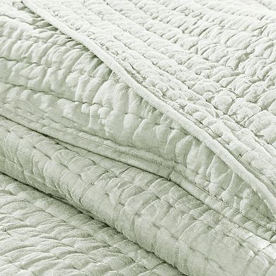 Madison Park Signature Serene 3-Piece Cotton Quilt Set with Shams