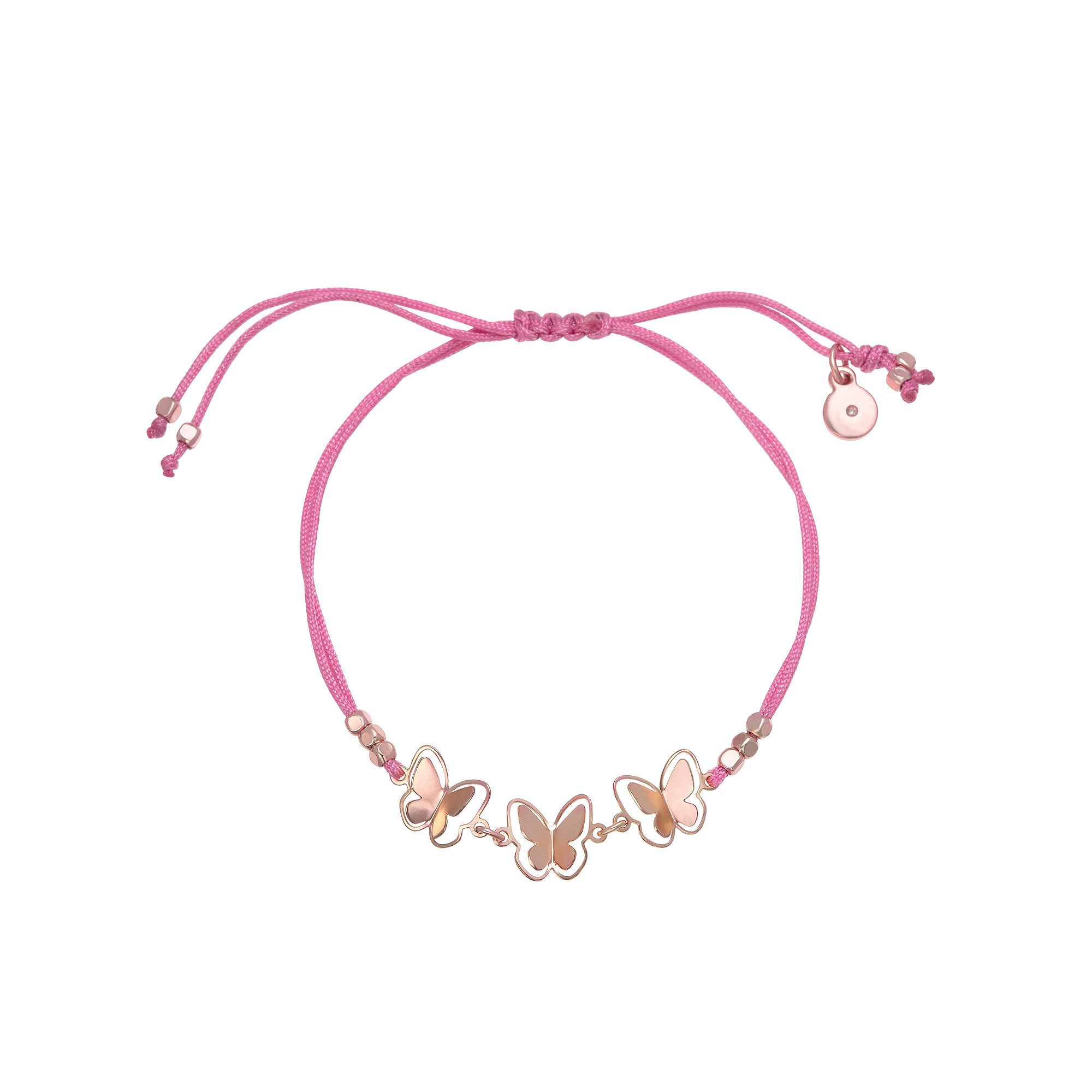 LC Lauren Conrad Pink Butterfly Bracelet, Womens
