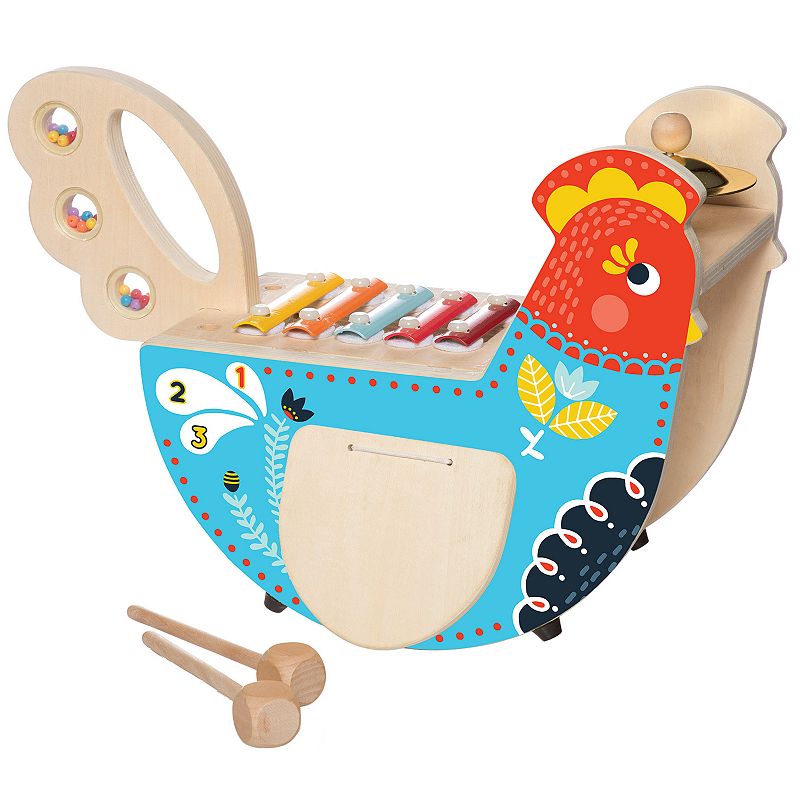 Manhattan Toy Wood Chicken Musical Instrument, Multicolor