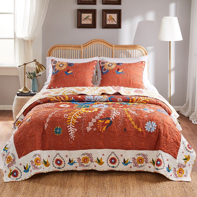 Barefoot Bungalow Topanga Quilt Set, Multicolor, King