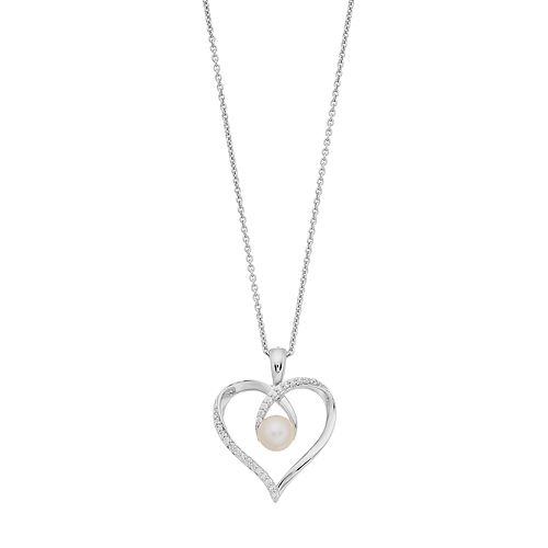 Simply Vera Vera Wang Sterling Silver Freshwater Cultured Pearl & 1/10 ...