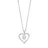 Simply Vera Vera Wang Sterling Silver Freshwater Cultured Pearl & 1/10 Carat T.W. Diamond Heart Pendant