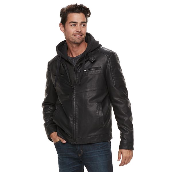 Men's Apt. 9® Midweight Hooded Moto Jacket