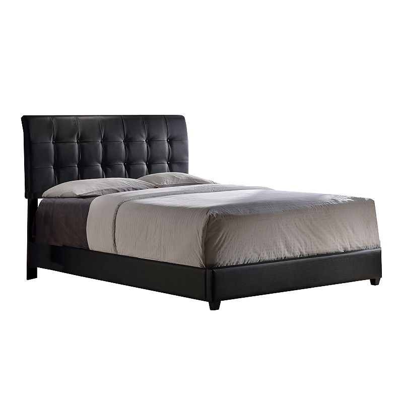 Hillsdale Furniture Lusso Faux-Leather Bed, Black, King