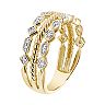 Lovemark 10k Gold 1/10 Carat T.W.  Diamond Geometric Wedding Ring