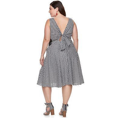Plus Size Chaya Gingham Fit & Flare Dress