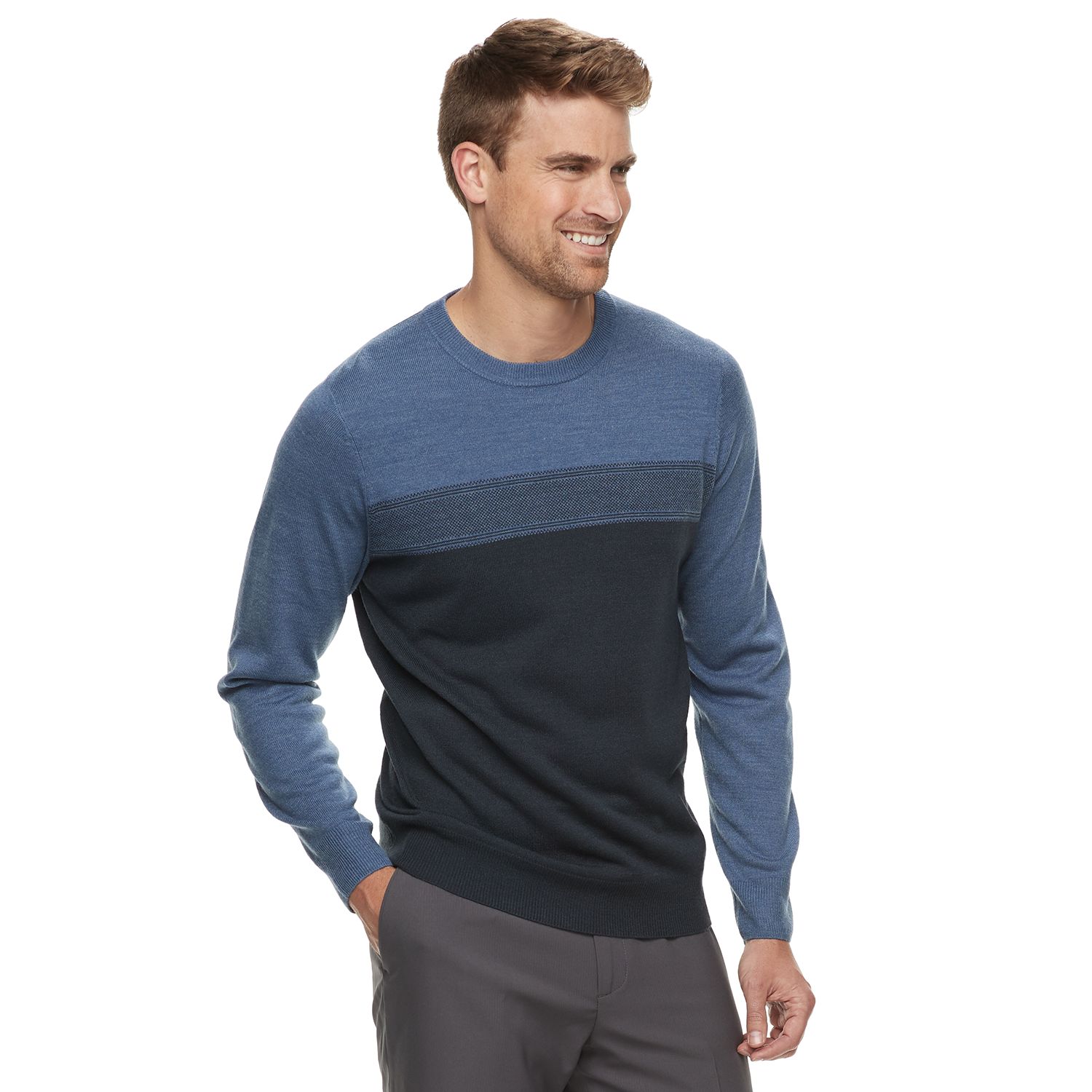 colorblock sweater mens