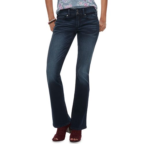 low pitch bootcut jeans